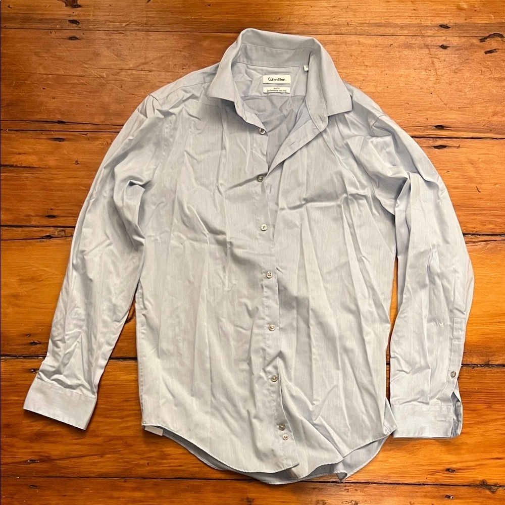 Calvin Klein Men's Sky Blue Dress Shirt